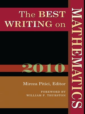 cover image of The Best Writing on Mathematics 2010